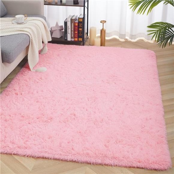 Modern Fluffy Area Rug, Shaggy Rugs for Bedroom Living Room Ultra Soft Shag Fur - Picture 6 of 6
